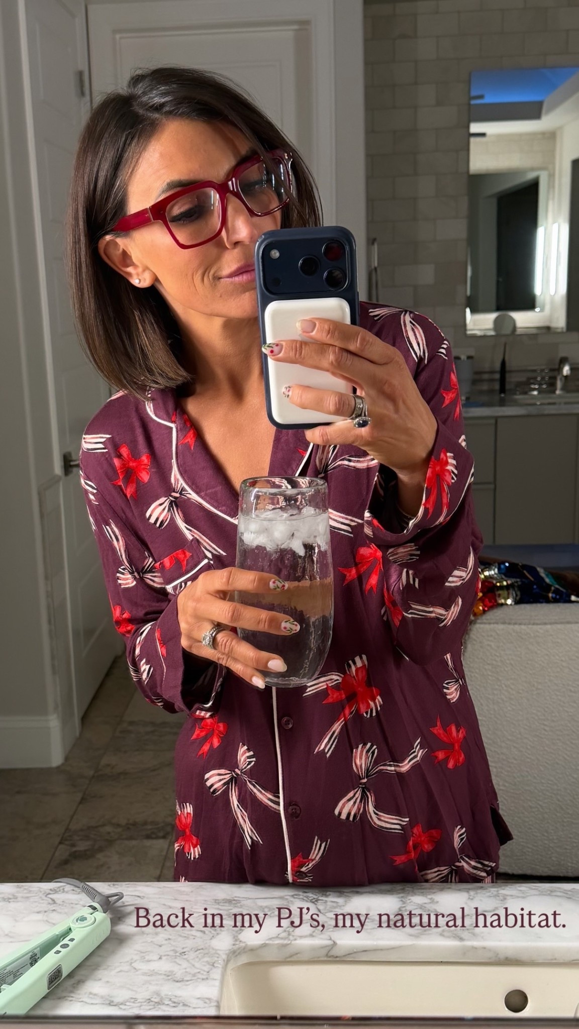 Back in my PJ’s, my natural habitat.