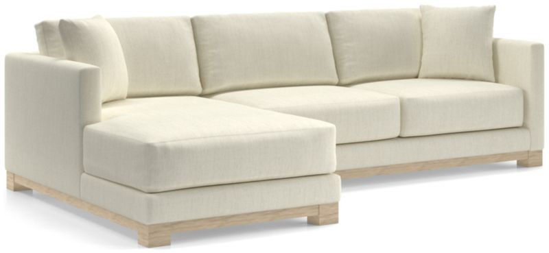 Gather Wood Base 2-Piece Sectional Sofa + Reviews | Crate & Barrel | Crate & Barrel