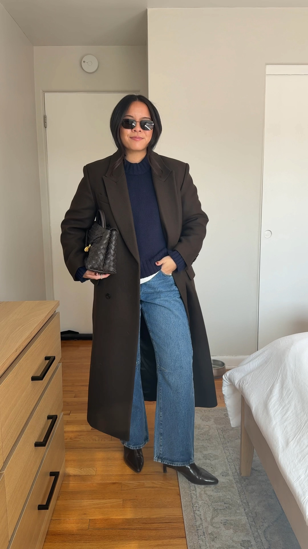 Sweater: Size small | Jeans: size 25 | Coat: size 4