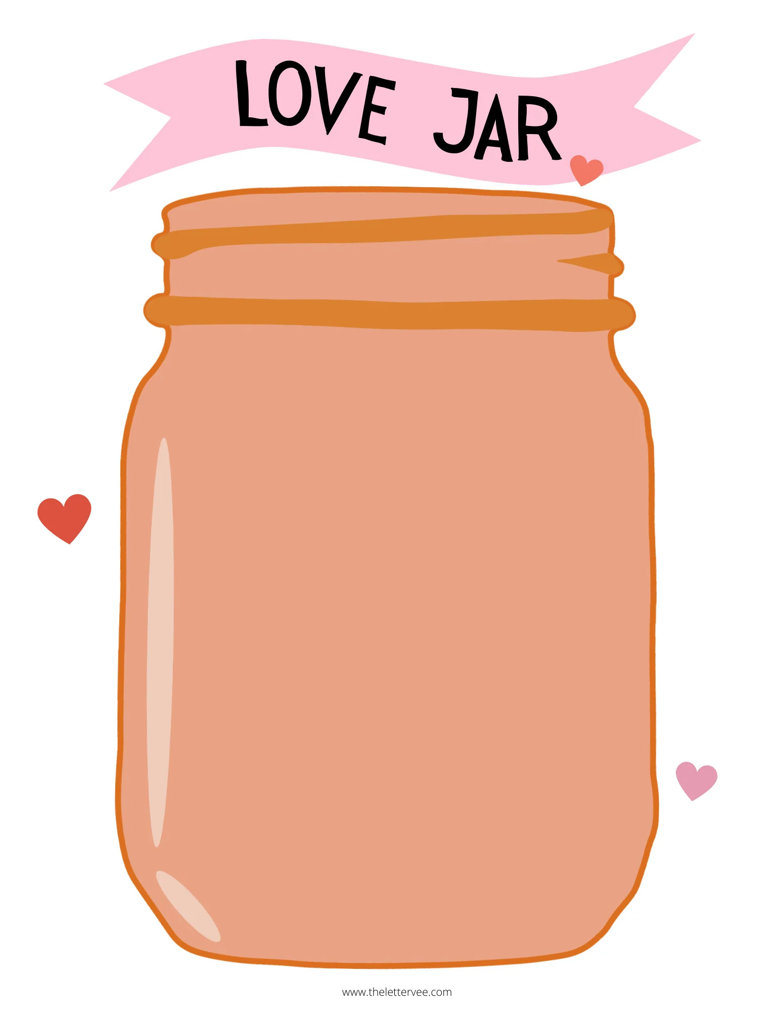 Love Jar | Printable Activity | The Letter Vee