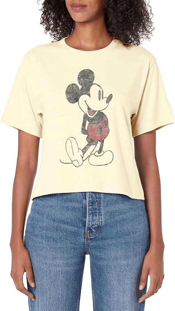 Disney Mickey & Friends Mickey Mouse Vintage Portrait Women's Crop Top | Amazon (US)