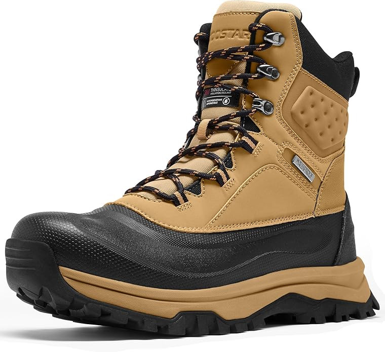 Snow Boots for Men Insulated Waterproof Winter Boots Outdoor Boot for Cold Weather | Amazon (US)