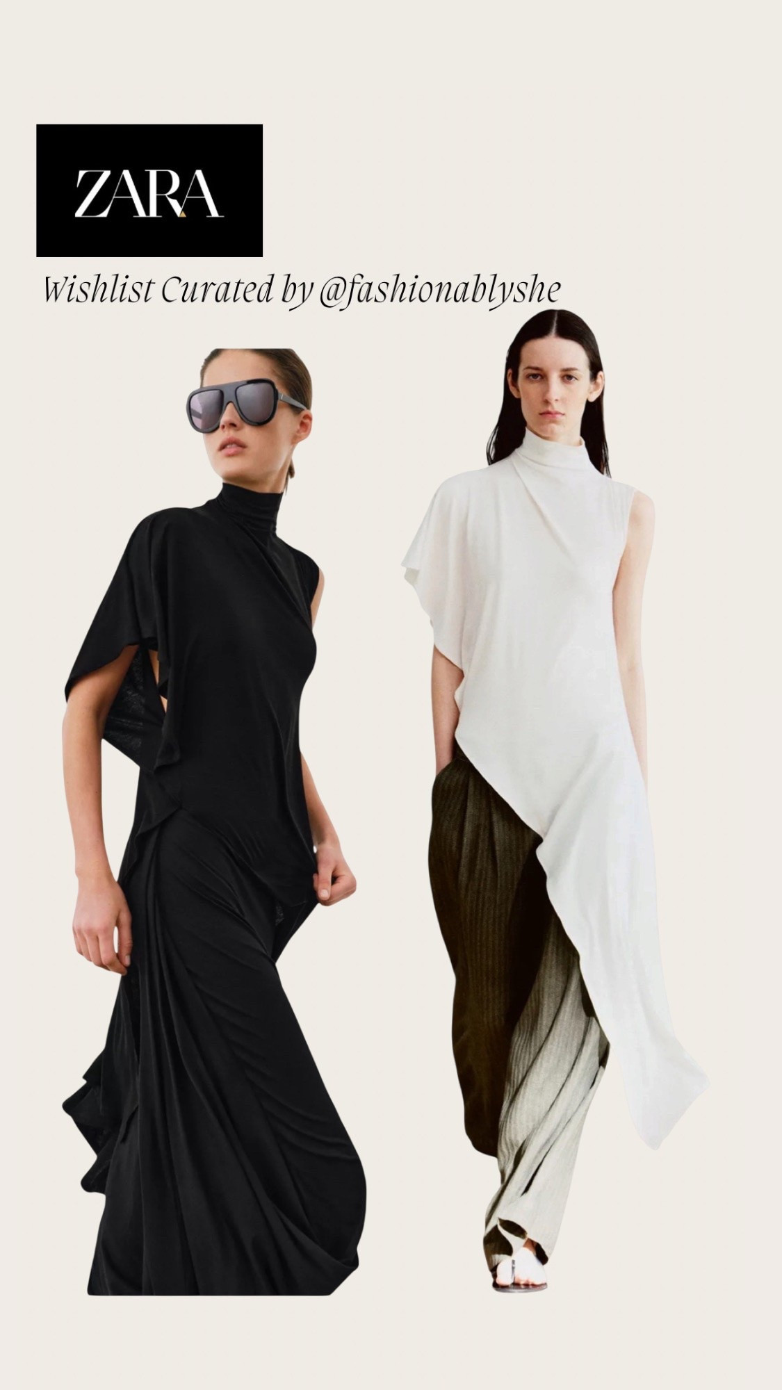 Zara black and white long asymmetric top

#LTKmomlife #LTKOver40