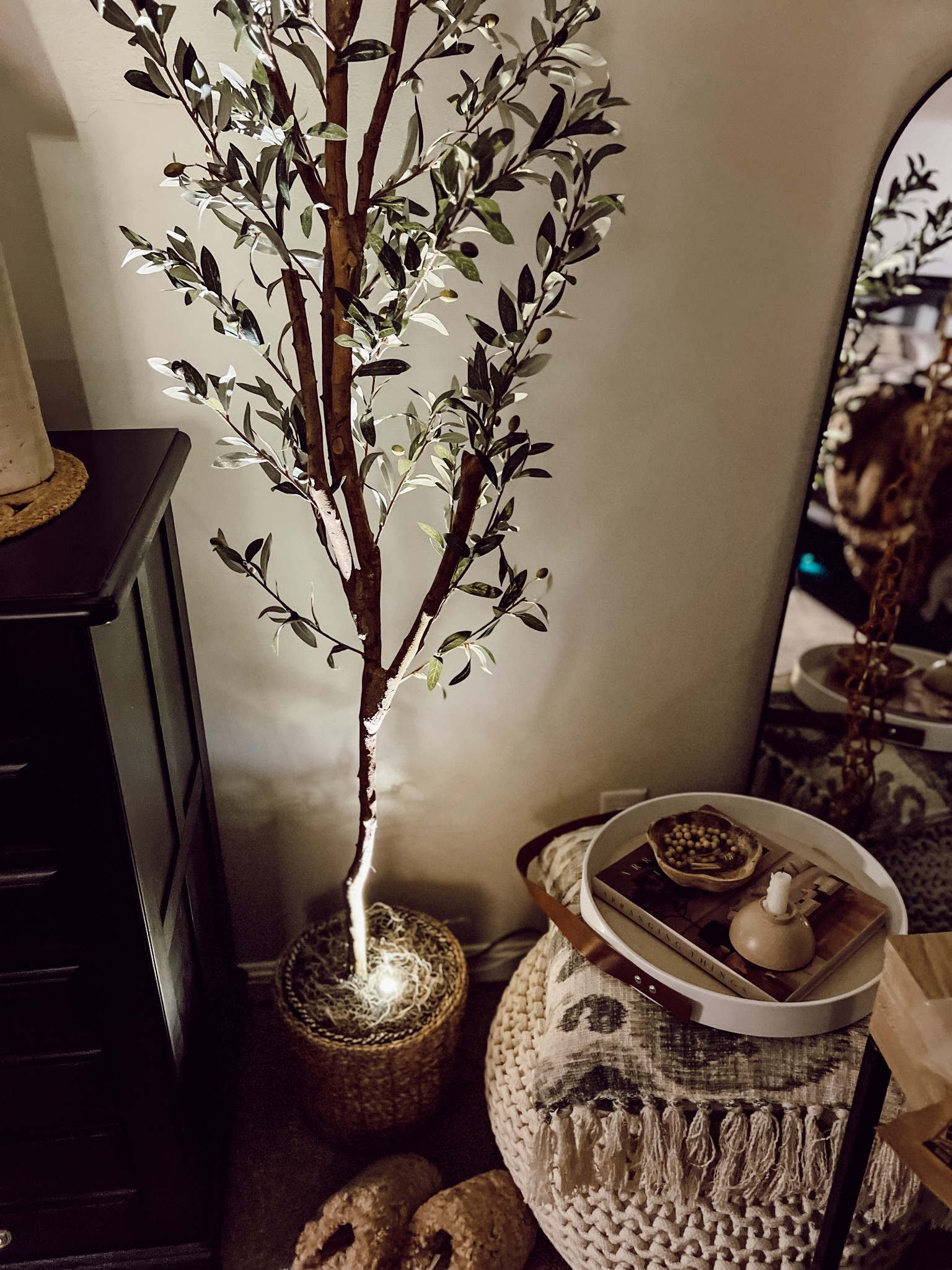 I finally got one of these wireless, mini  spotlights for my olive tree. Loving the cozy vibe 🤎

#amazon #amazonhome 

#LTKhome #LTKfindsunder50