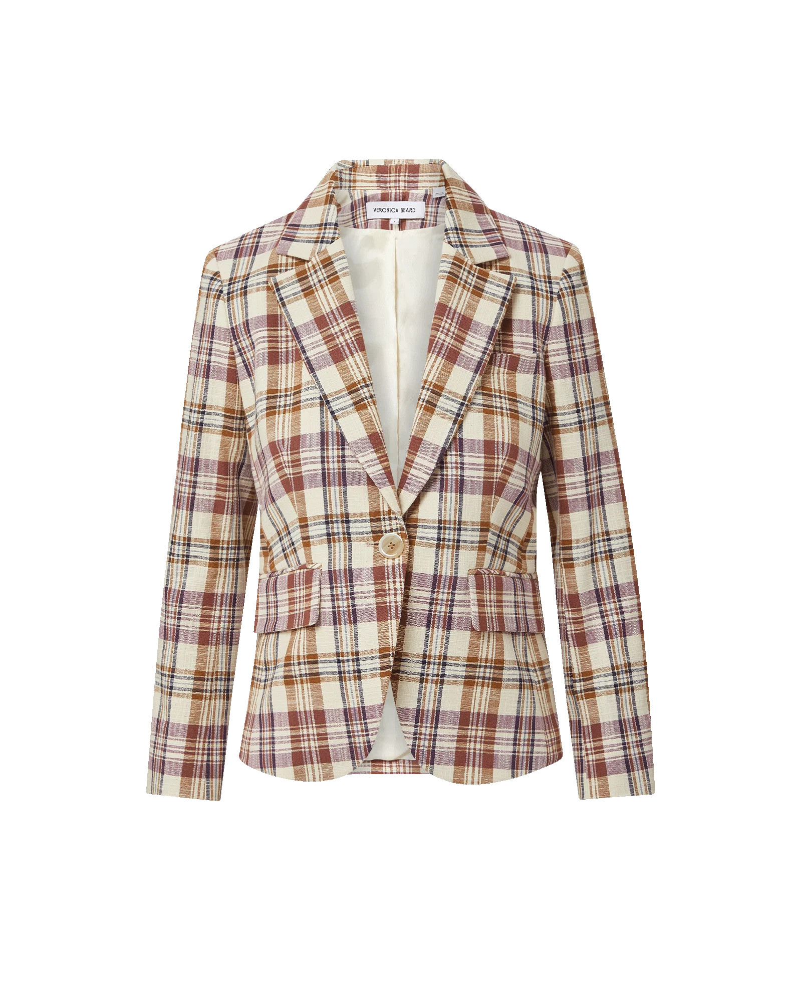 Tyra Plaid Dickey Jacket in Orchid Haze Multi | Veronica Beard | Veronica Beard