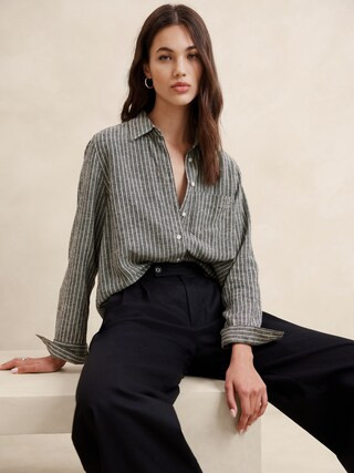 Classic Linen-Blend Shirt | Banana Republic Factory