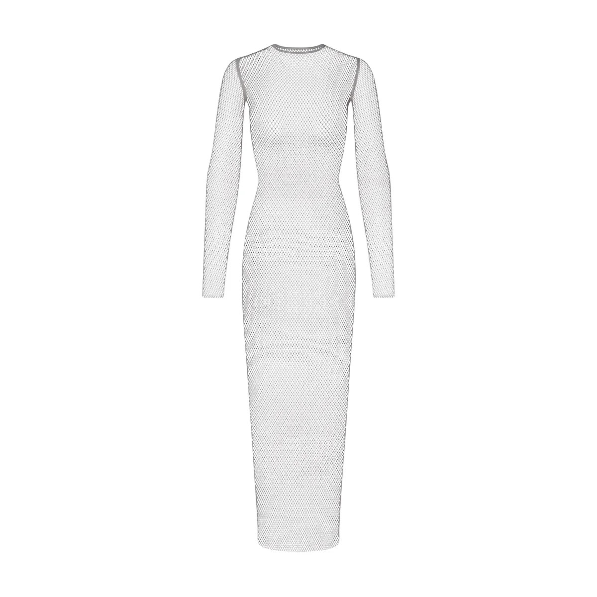 STRETCH NET LONG SLEEVE DRESS | SKIMS (US)