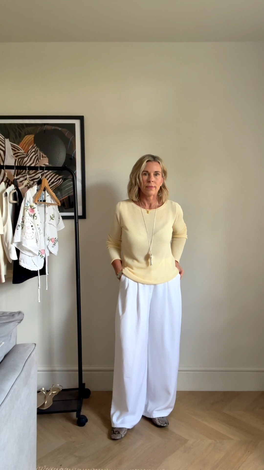 Linen wide leg trouser outfits in my 50s.

#LTKuk #LTKsummer #LTKover50style