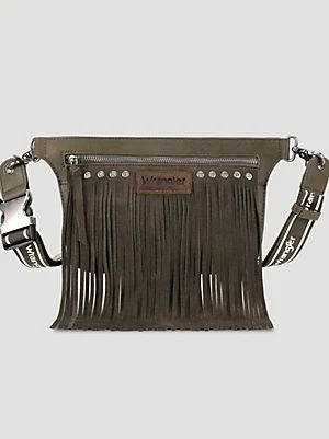 Women's Fringe Bum Bag in Dark Green | Wrangler