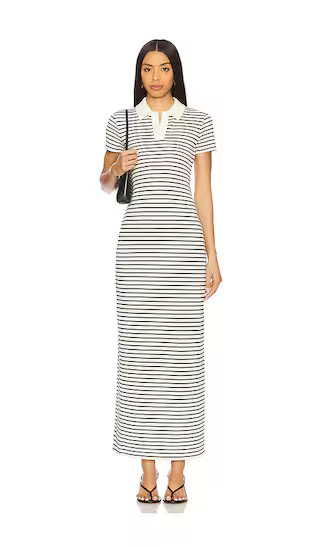 Carrie Polo Maxi Dress in Ivory & Black | Revolve Clothing (Global)