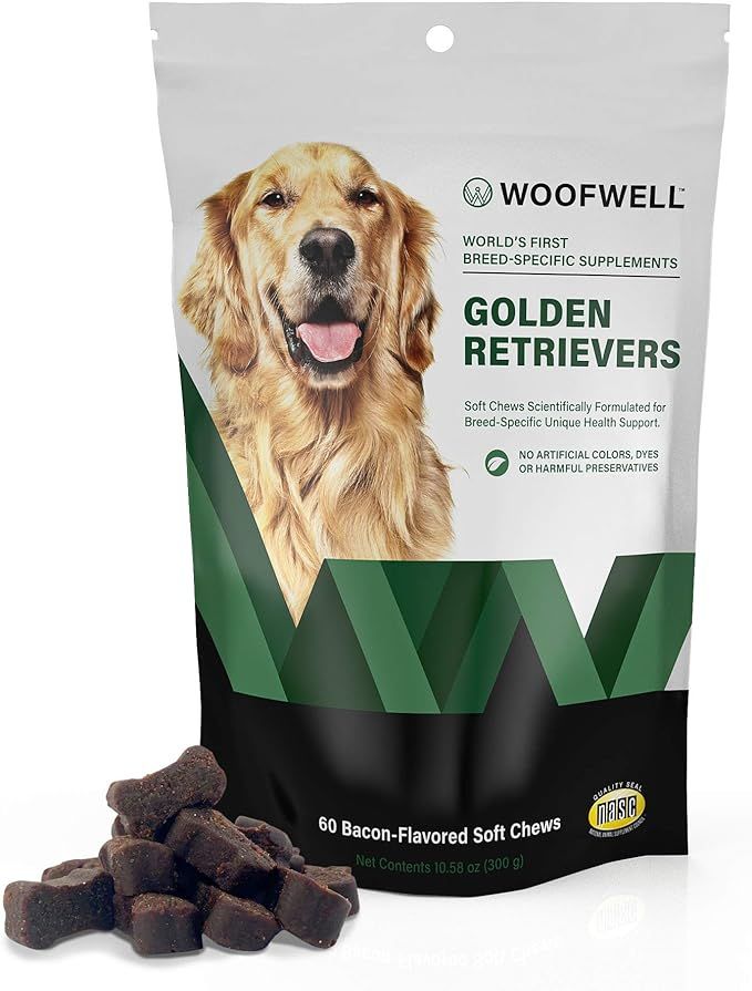 WoofWell Golden Retriever Health Supplement - Soft Chew Dog Supplement - Supports Joint Health, H... | Amazon (US)