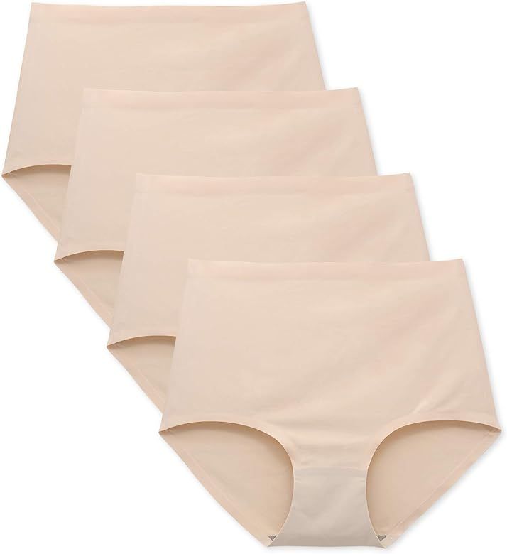 FallSweet No Show High Waist Briefs Underwear for Women Seamless Panties Multi Pack | Amazon (US)