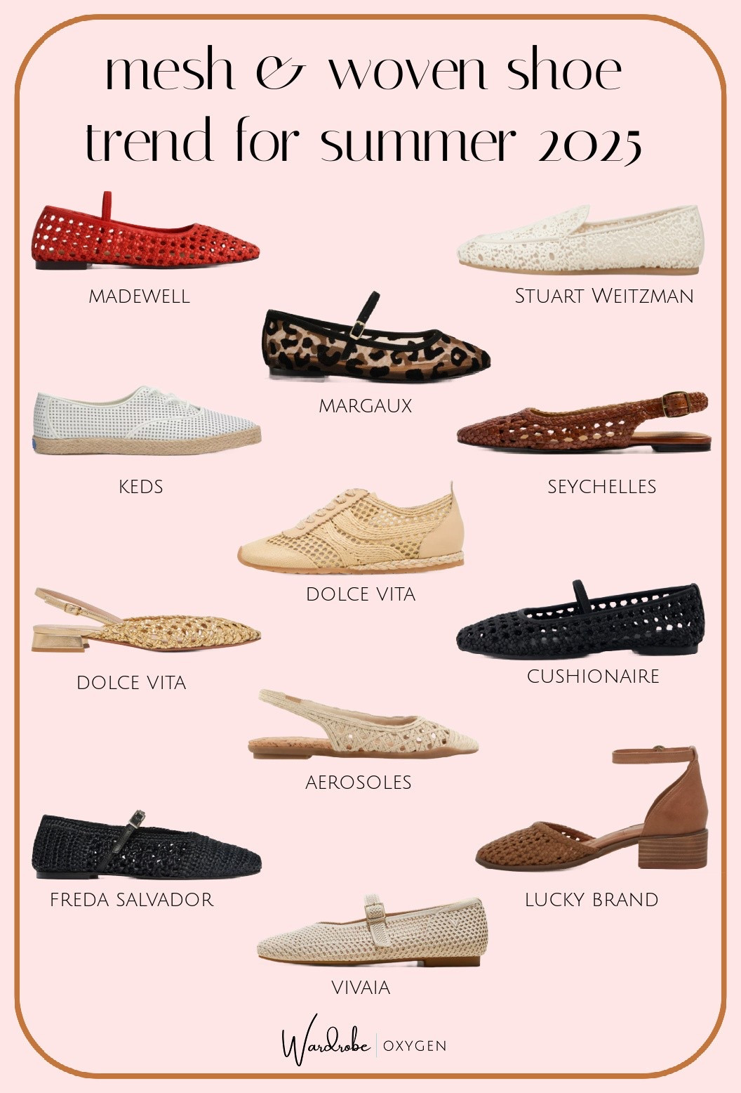 Mesh and woven shoe trend for women 2025  

#LTKSeasonal #LTKMidsize #LTKOver40