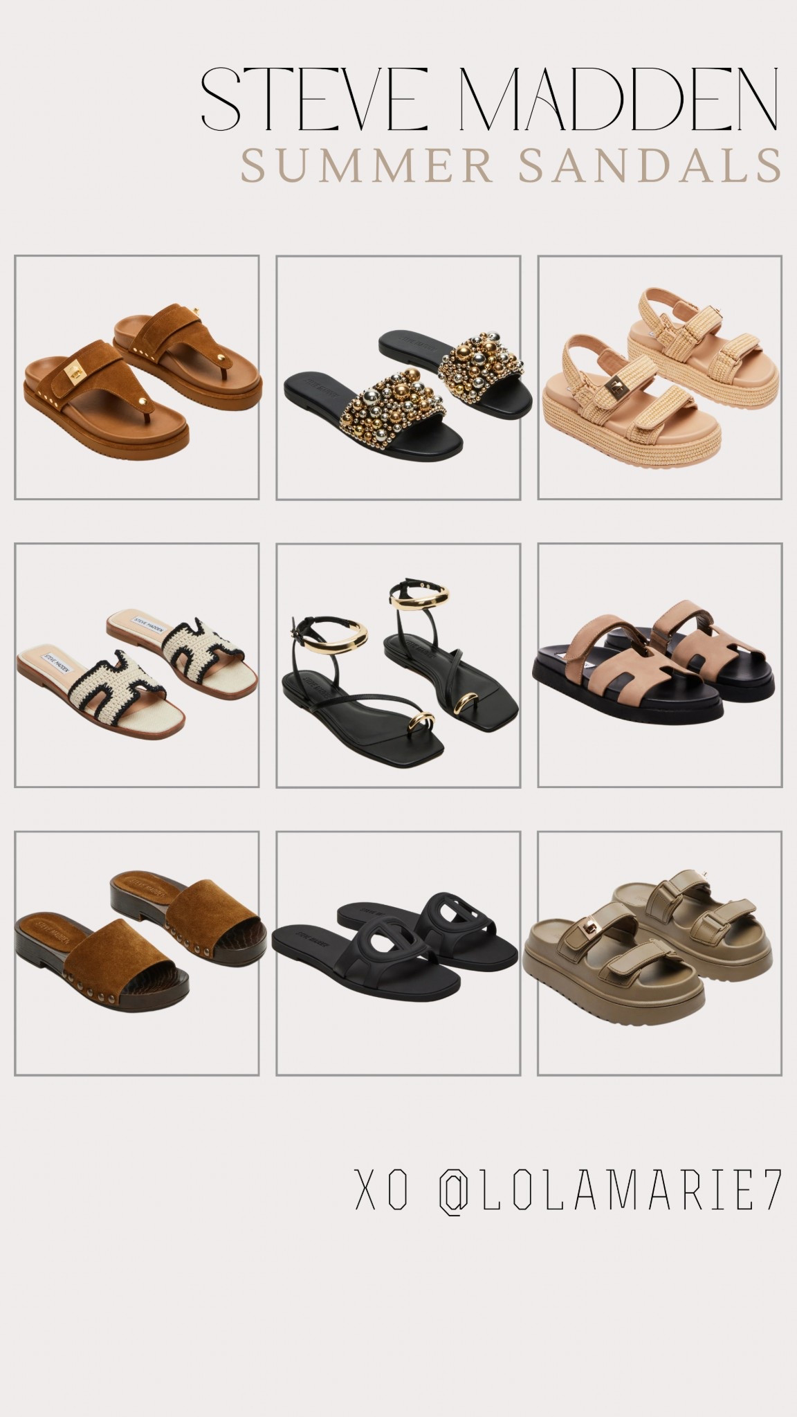 Summer Sandals - which is your favorite?! 

#stevemadden #sandals #summersandals #summertrends

#LTKFindsUnder100 #LTKStyleTip #LTKShoeCrush