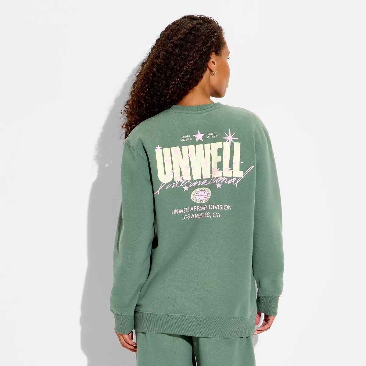 Women's Unwell Graphic Pullover Sweatshirt - Green | Target