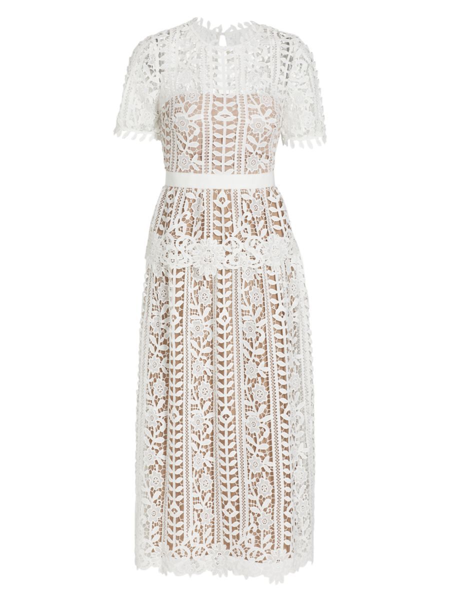 Lace Midi-Dress | Saks Fifth Avenue