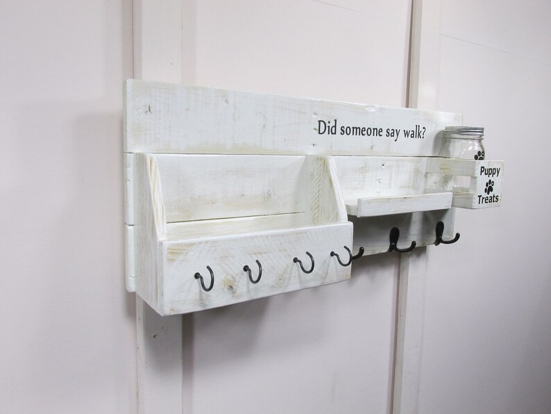 Mail / Leash Holder Entryway Organizer With Key Hooks Wall | Etsy | Etsy (US)