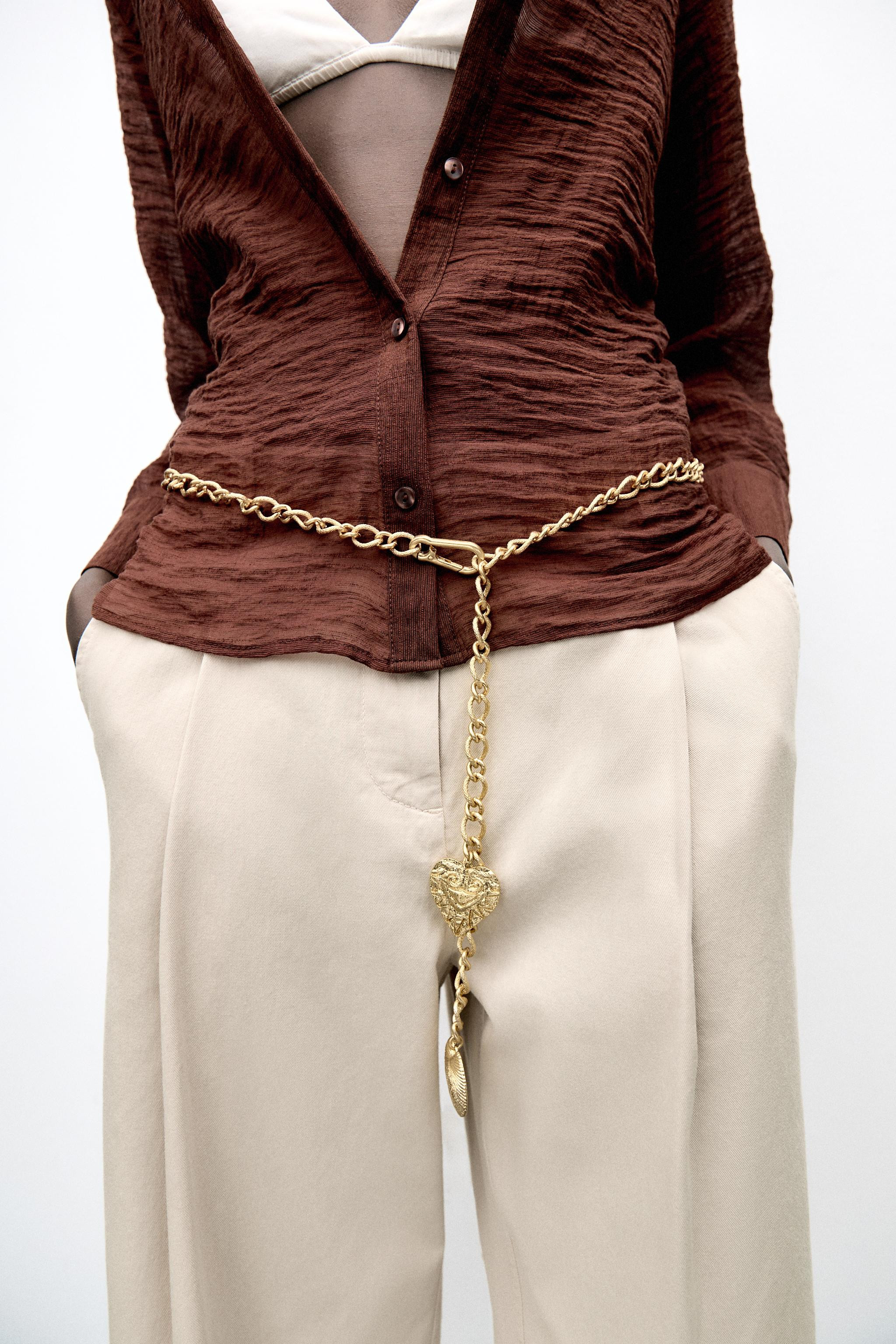 HEART CHAIN BELT | Zara UK