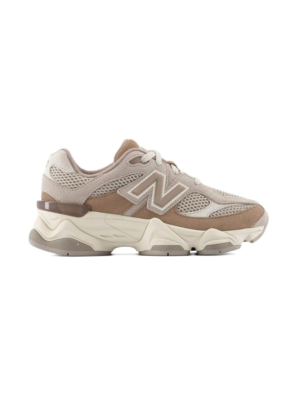 New Balance Kids 9060 leather sneakers - Brown | Farfetch Global