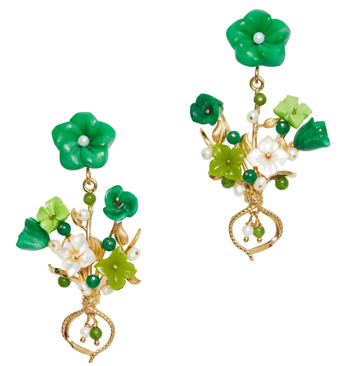 Bundle Earrings in Green | Over The Moon