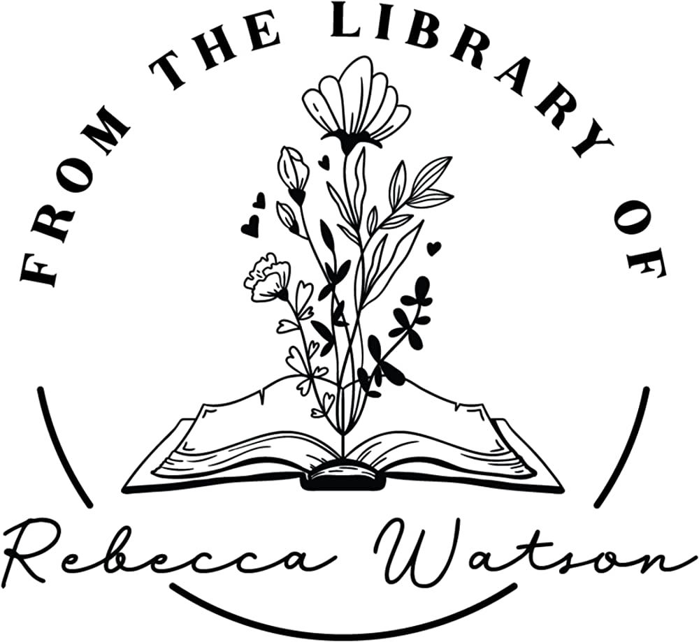 from The Library of | Ex Libris | Floral Book Stamp | Personalized Teacher Stamp | Custom Library... | Amazon (US)