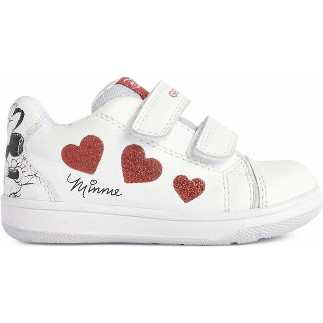 New Flick Minnie Velcro Sneakers, White | Maisonette