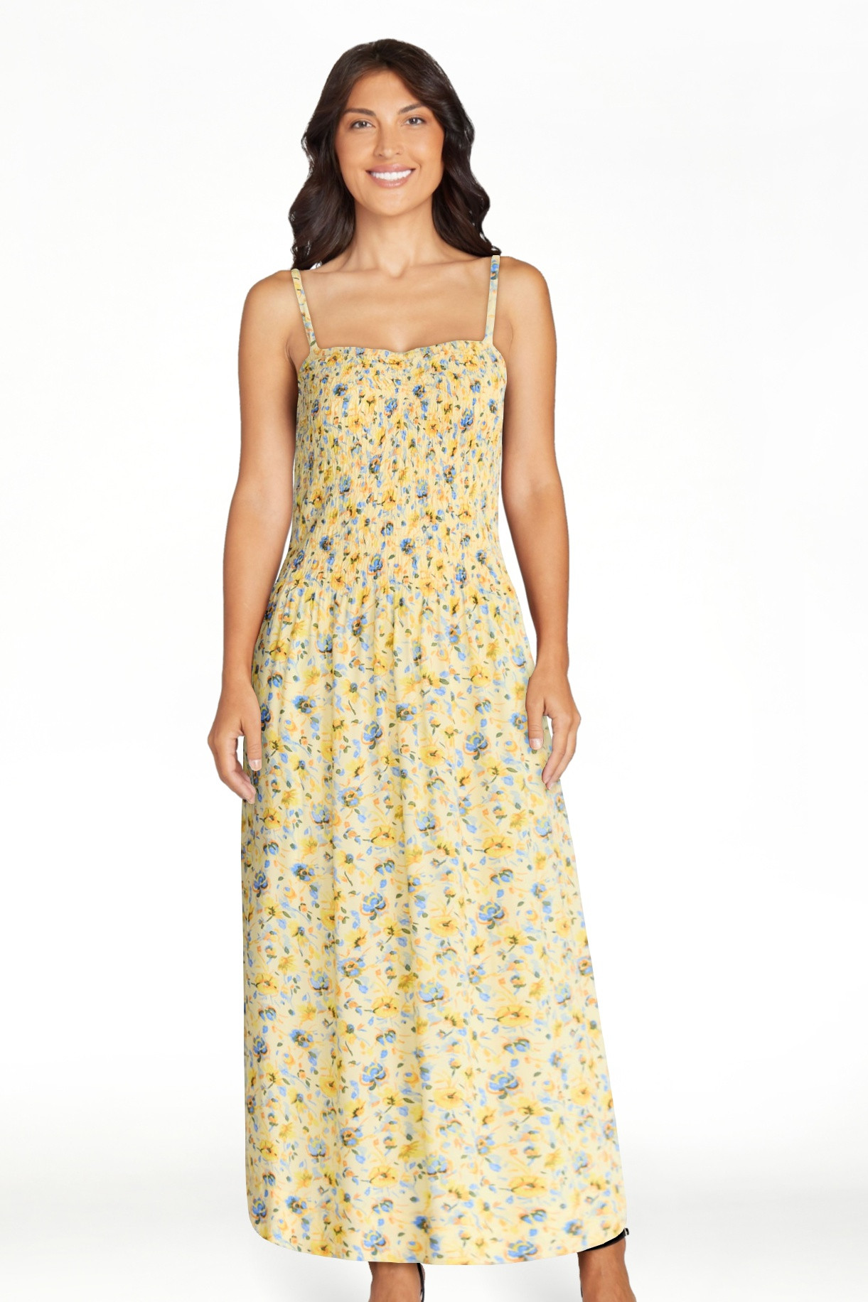 Free Assembly Women's and Women's Plus Sleeveless Smocked Maxi Dress, Sizes XS-4X | Walmart (US)