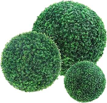 3pcs Topiary Grass Ball Decoration Realistic Fake Greenery Plant Model Lifelike Artificial Milan ... | Amazon (US)