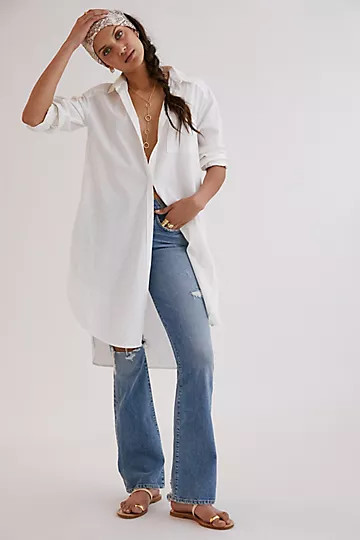Maeve Maxi Tunic Buttondown | Anthropologie (US)