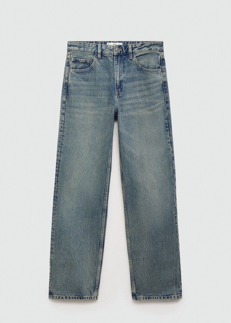 Miami medium-rise straight-fit jeans  - Women | MANGO United Kingdom | MANGO (UK)