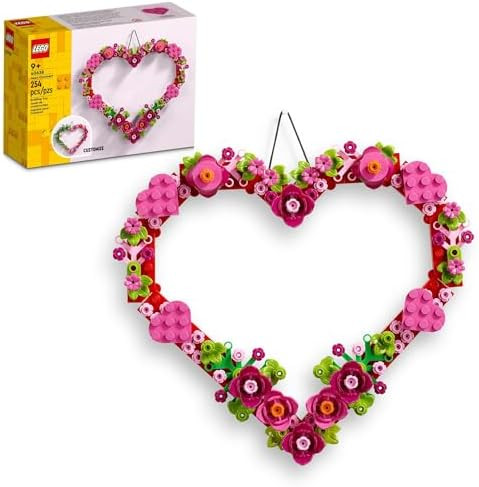LEGO Heart Ornament Building Toy Set - Fun Arts and Crafts Idea for Girls and Boys, Ages 9+ - Gif... | Amazon (US)