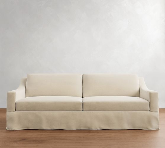 York Slope Arm Slipcovered Sofa (60"-108") | Pottery Barn (US)