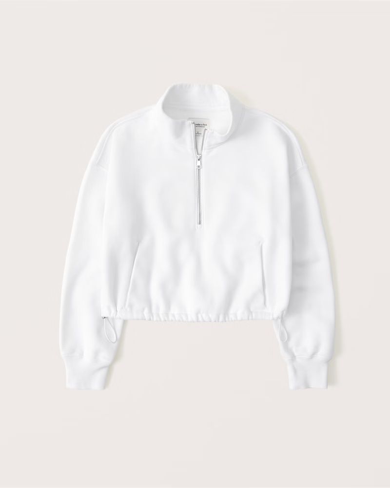 Women's softAF MAX Cinched Bungee Half-Zip | Women's Tops | Abercrombie.com | Abercrombie & Fitch (US)