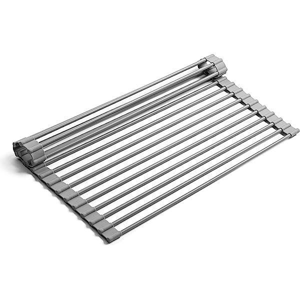 Surpahs Over The Sink Multipurpose Roll-Up Dish Drying Rack (Warm Gray, Large - 20.5" x 13.1") | Amazon (US)