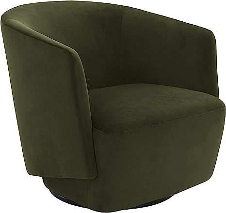 Amazon Brand - Rivet Coen Contemporary Velvet Upholstered Accent Swivel Chair, Foam Cushioning, C... | Amazon (US)