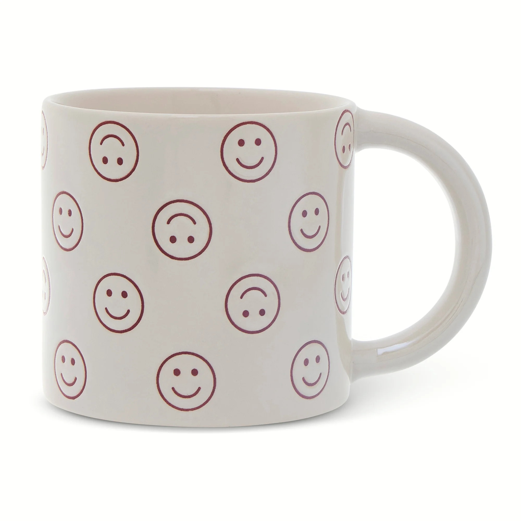 Thyme & Table 15.2 fl oz Pearlized Smiley Faces Stoneware Mug | Walmart (US)