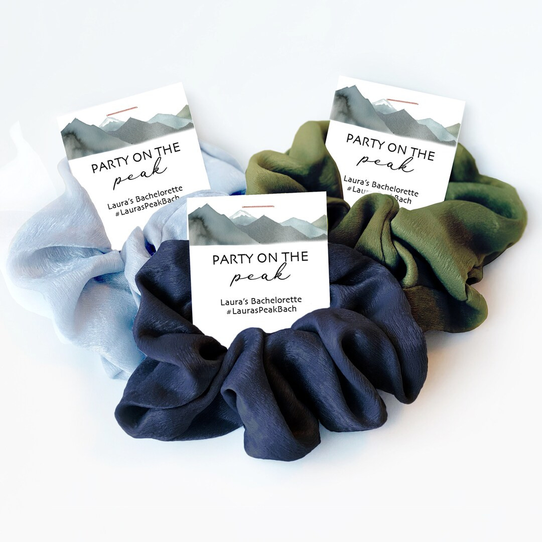 Mountain Bachelorette Party Favors Hair Scrunchies Party on - Etsy | Etsy (US)
