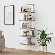 Theo Ladder Bookcase | 5-Shelf | Wood Finish | Nathan James