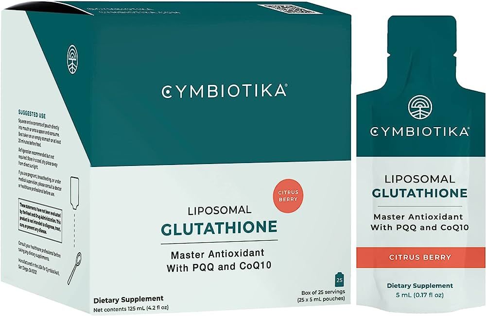 CYMBIOTIKA Liposomal Glutathione with PQQ & CoQ10, Reduced Glutathione Supplement 150 mg, For Ene... | Amazon (US)