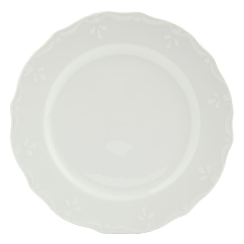 12-Piece Scalloped Dinner Set, White | At Home