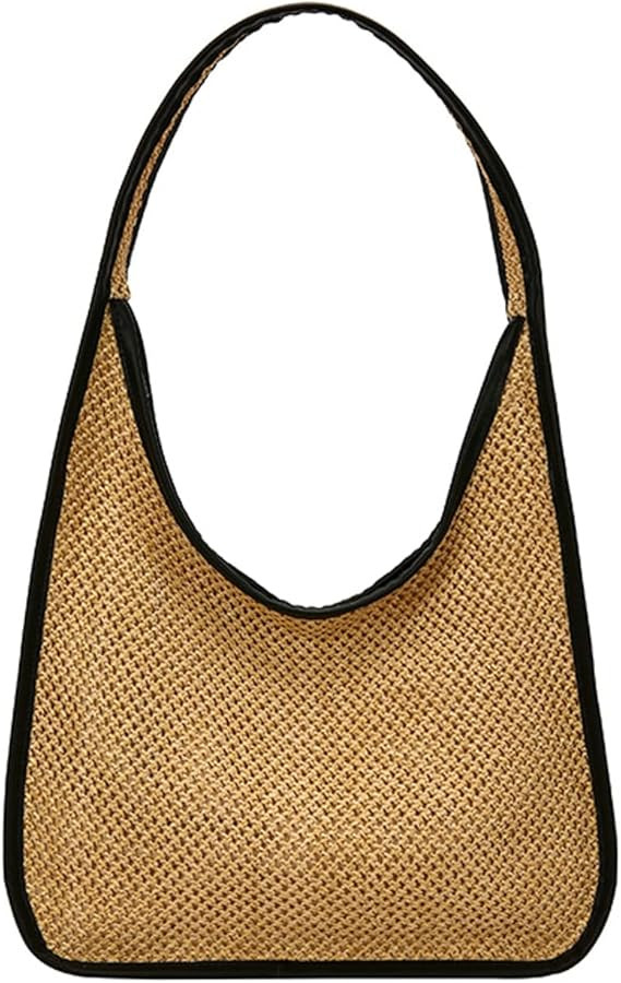 Tote Bag for Women Crochet Straw 2024 New Summer Beach Purse Everyday Handbags Casual Work Should... | Amazon (US)