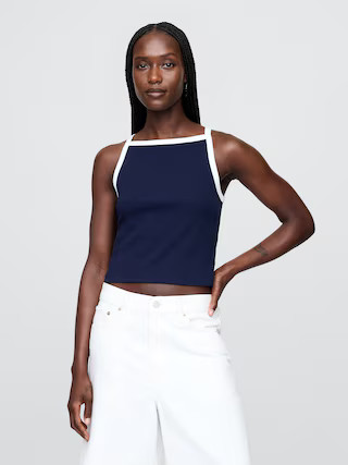 Modern Apron-Neck Crop Tank Top | Gap (US)