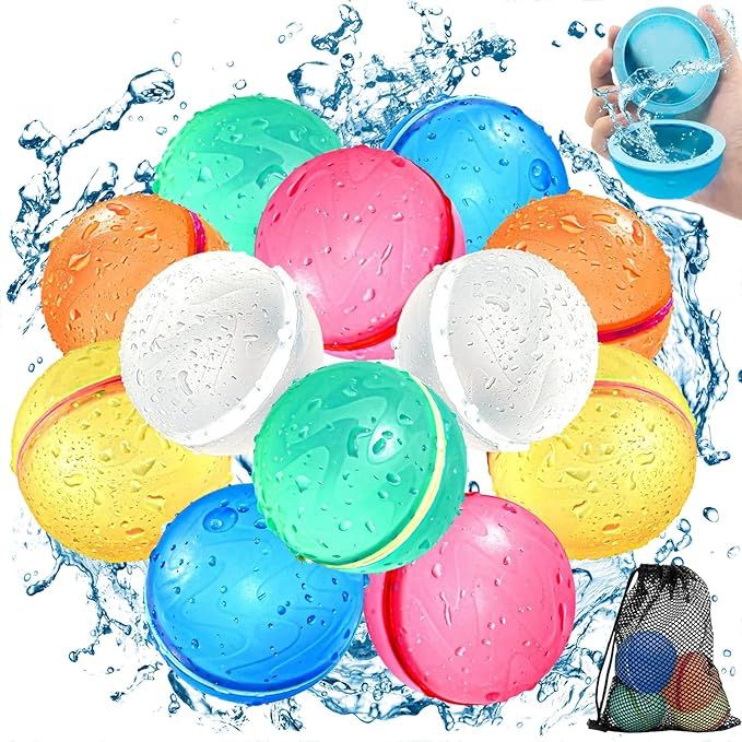 Reusable Water Balloons, Magnetic Refillable Water Balls, Summer Outdoor Water Toy for Kids and A... | Amazon (US)