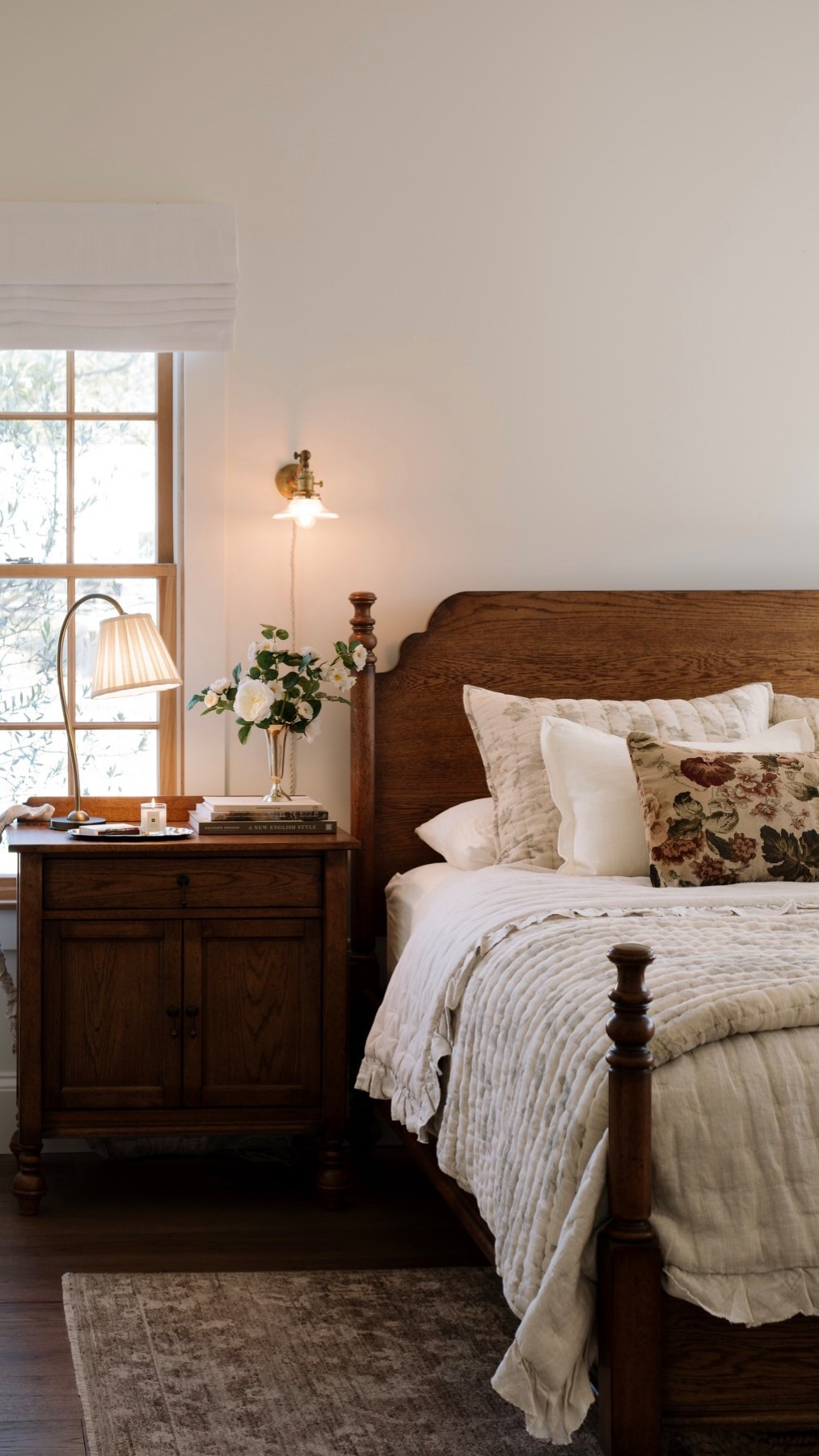 Spring bedroom with florals, ruffles and layers of linen 

#LTKHome