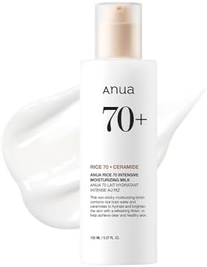 ANUA Rice 70 Intensive Moisturizing Milk, Lotion for Deep Hydration and Nourishing, Glowy Glass S... | Amazon (US)