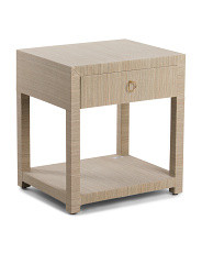 Raffia Woven Nightstand | Marshalls