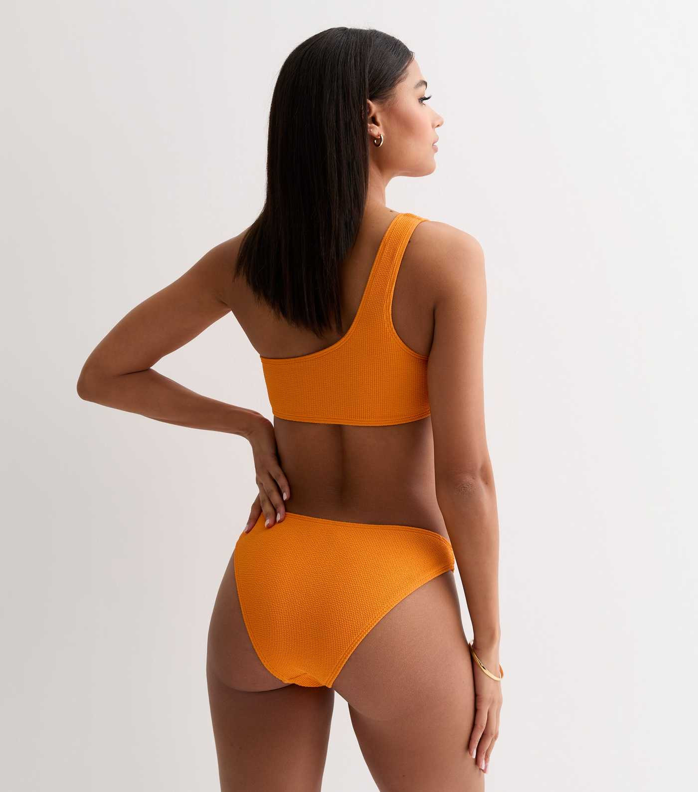 Bright Orange Crinkle One Shoulder Crop Bikini Top
						
						Add to Saved Items
						Remove f... | New Look (UK)