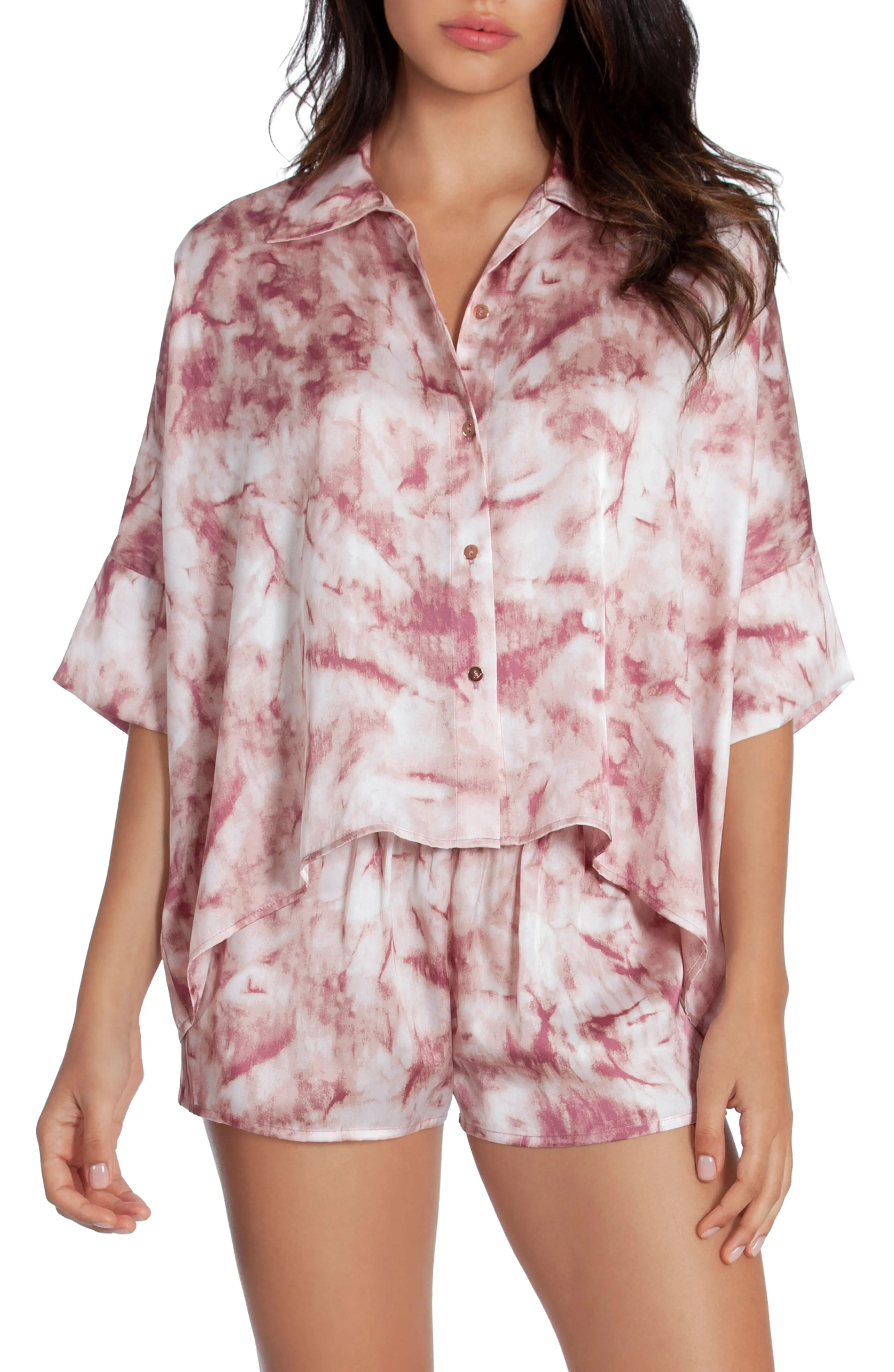 Bali Tie Dye Satin Short Pajamas | Nordstrom