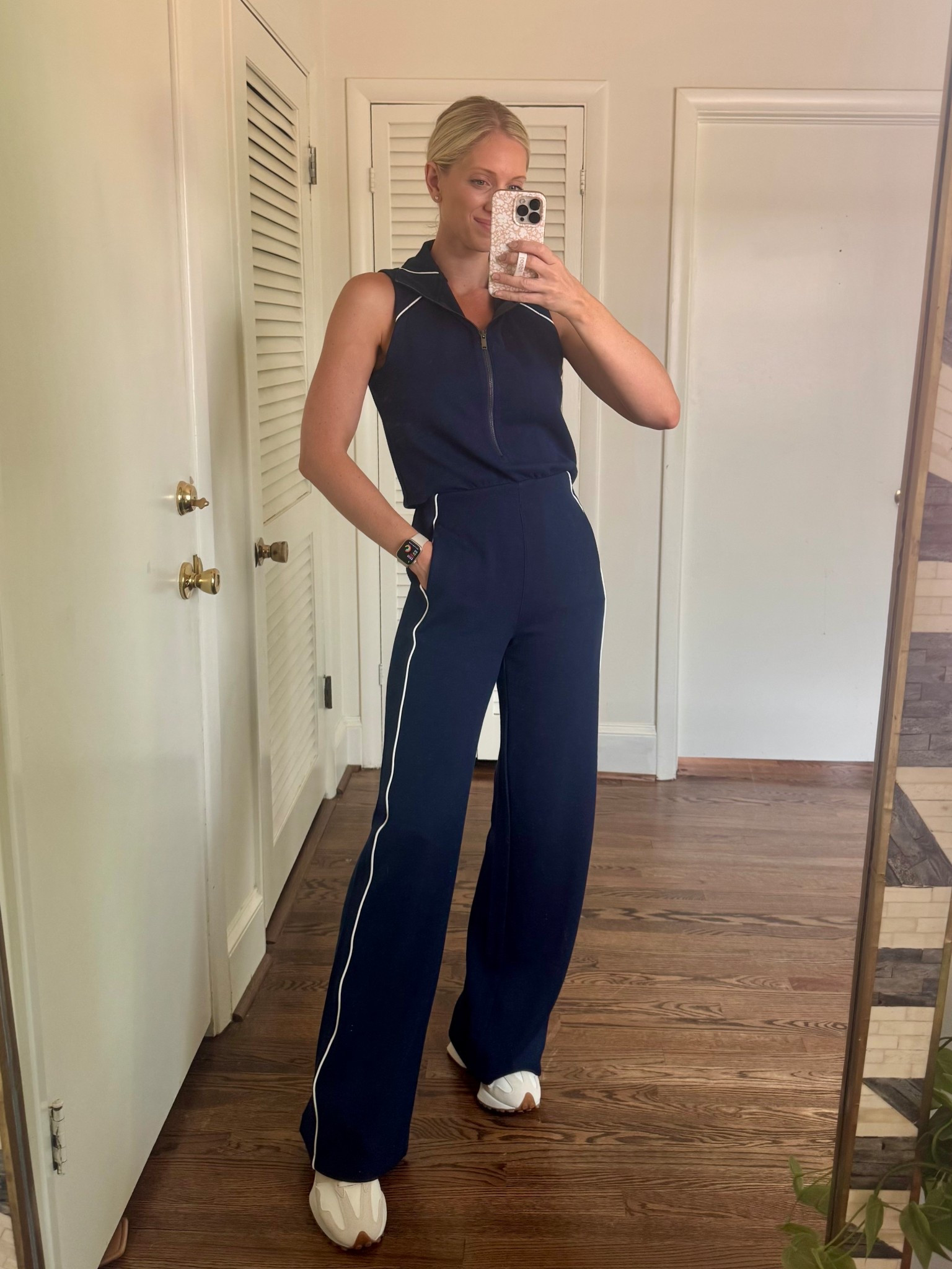 Spanx jumpsuit on major sale. Wearing size small tall.