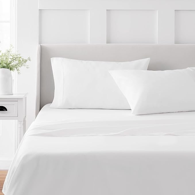 MARTHA STEWART 100% Cotton Queen Sheets Set - 4 Piece, Soft, Smooth, Durable, Easy Care, 16" Deep... | Amazon (US)